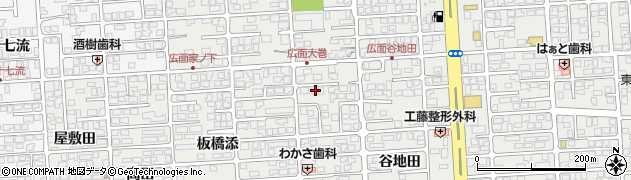秋田県秋田市広面谷地田75周辺の地図