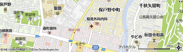 秋田コンタクトレンズ研究所周辺の地図