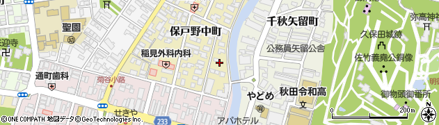秋田県秋田市保戸野中町3周辺の地図