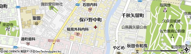 秋田県秋田市保戸野中町2-33周辺の地図
