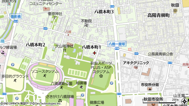 〒010-0973 秋田県秋田市八橋本町の地図