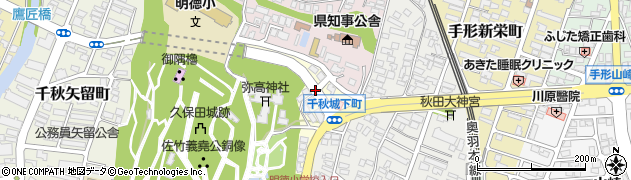 千秋城下町周辺の地図