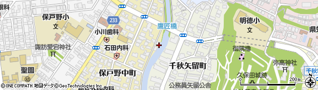 秋田県秋田市保戸野中町周辺の地図
