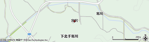 秋田県秋田市下北手寒川（宮沢）周辺の地図