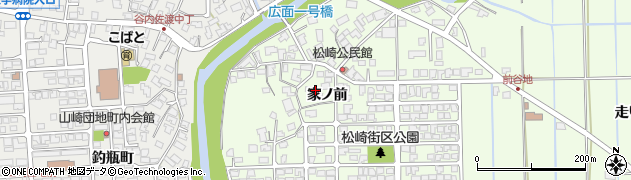 秋田県秋田市下北手松崎（家ノ前）周辺の地図