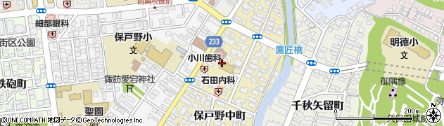 秋田県秋田市保戸野中町6周辺の地図