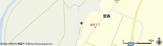 秋田県秋田市河辺三内三内段周辺の地図