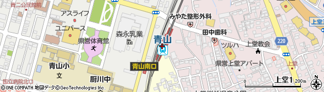 青山駅周辺の地図