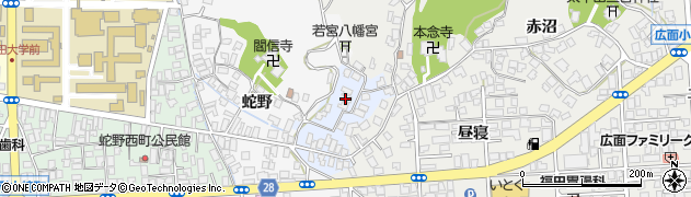 秋田県秋田市蛇野周辺の地図