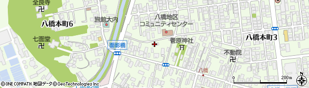 秋田県秋田市八橋本町周辺の地図