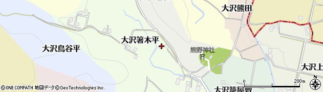 岩手県滝沢市大沢箸木平周辺の地図