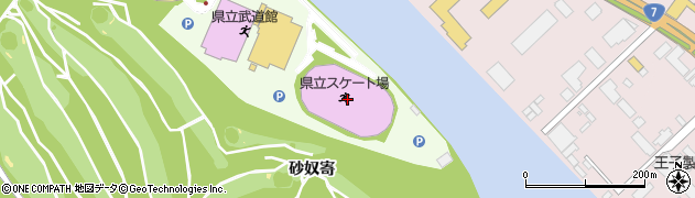 秋田県立　武道館周辺の地図