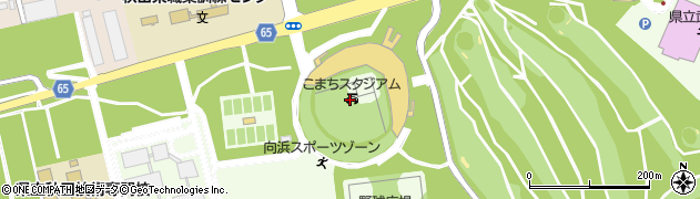 秋田県立野球場（こまちスタジアム）周辺の地図