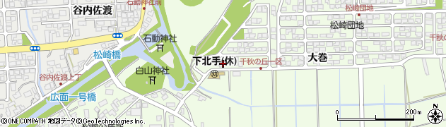秋田県秋田市下北手松崎大巻150周辺の地図