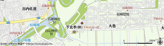 秋田県秋田市下北手松崎大巻142周辺の地図