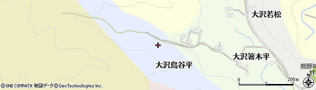 岩手県滝沢市大沢鳥谷平周辺の地図
