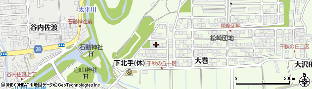 秋田県秋田市下北手松崎大巻110周辺の地図