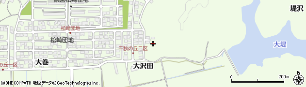 秋田県秋田市下北手松崎（大沢田）周辺の地図