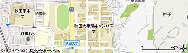 秋田県秋田市手形学園町周辺の地図