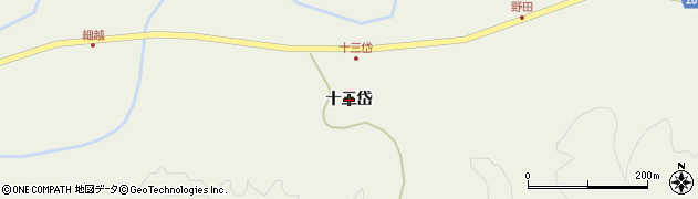 秋田県秋田市太平山谷（十三岱）周辺の地図