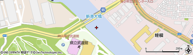 新港大橋周辺の地図