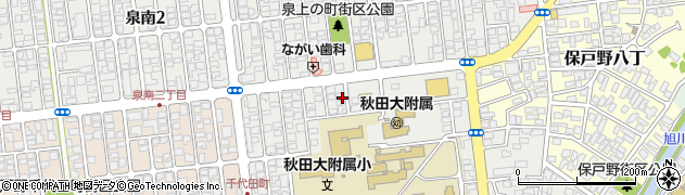 秋田県秋田市保戸野原の町16周辺の地図