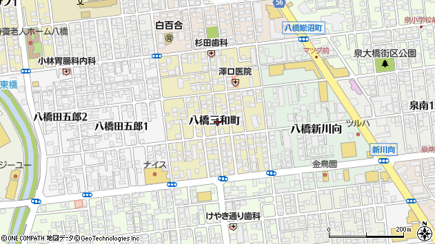 〒010-0971 秋田県秋田市八橋三和町の地図