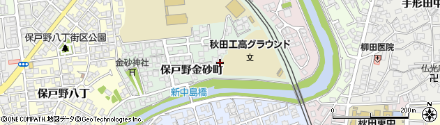 秋田県秋田市保戸野金砂町周辺の地図