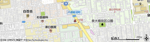 コスモ秋田マルヘイＳＳ周辺の地図