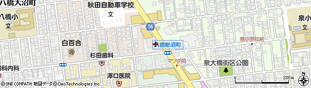 秋田新国道郵便局周辺の地図
