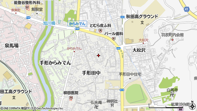 〒010-0862 秋田県秋田市手形田中の地図