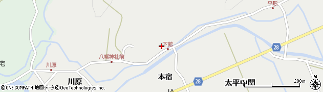 秋田県秋田市太平中関（下館）周辺の地図