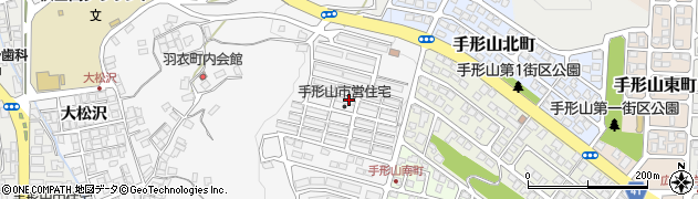 秋田県秋田市手形山西町周辺の地図