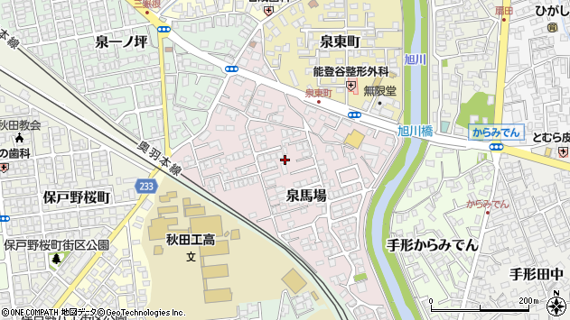〒010-0815 秋田県秋田市泉馬場の地図