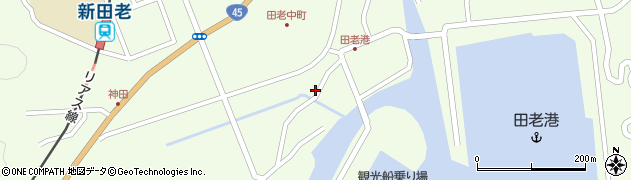 岩手県宮古市田老川向周辺の地図