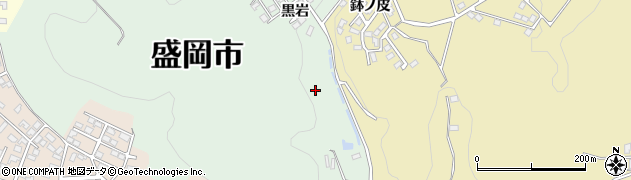 岩手県盛岡市上田（黒岩）周辺の地図
