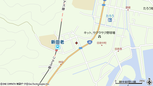〒027-0307 岩手県宮古市田老の地図
