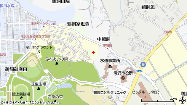 〒020-0657 岩手県滝沢市鵜飼鰍森の地図