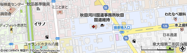 東北運輸局秋田運輸支局　総務関係周辺の地図