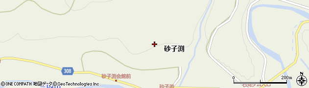 秋田県秋田市河辺三内（砂子渕）周辺の地図