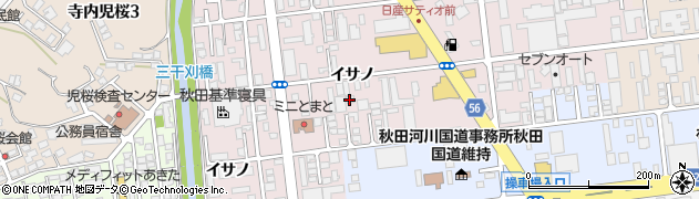 秋田県秋田市寺内周辺の地図