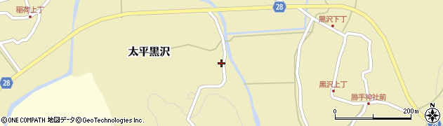 秋田県秋田市太平黒沢（大屋木）周辺の地図