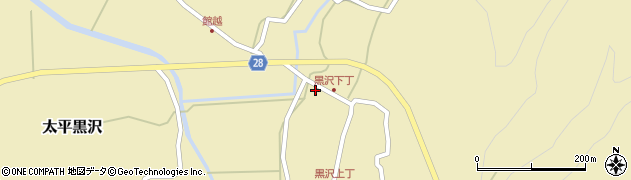 秋田県秋田市太平黒沢（蛭田）周辺の地図