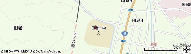 宮古市役所　田老公民館周辺の地図