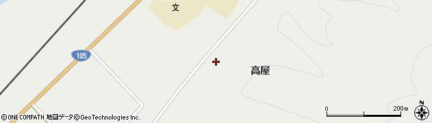 秋田県仙北市西木町桧木内（高屋）周辺の地図