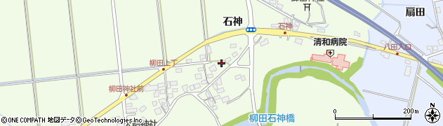 秋田県秋田市柳田石神157周辺の地図