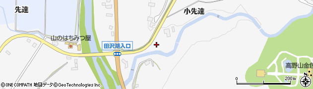 秋田県仙北市田沢湖生保内（小先達）周辺の地図