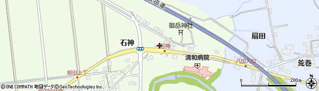 秋田県秋田市柳田石神129周辺の地図