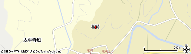 秋田県秋田市太平黒沢（稲荷）周辺の地図