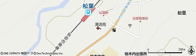 秋田県仙北市西木町桧木内松葉232周辺の地図